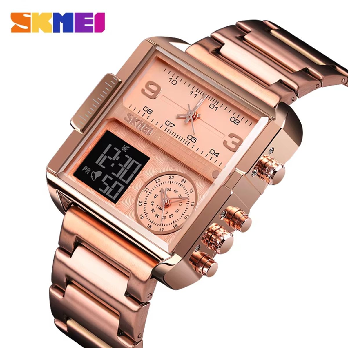 SKMEI - Reloj Metálico Digital SKMEI 1584 Hombre