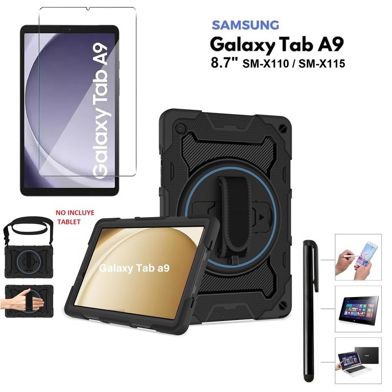 GENERICO - Funda + Mica + Lapiz para Samsung Tab A9 8.7 SM-X110 Case Anti Golpes