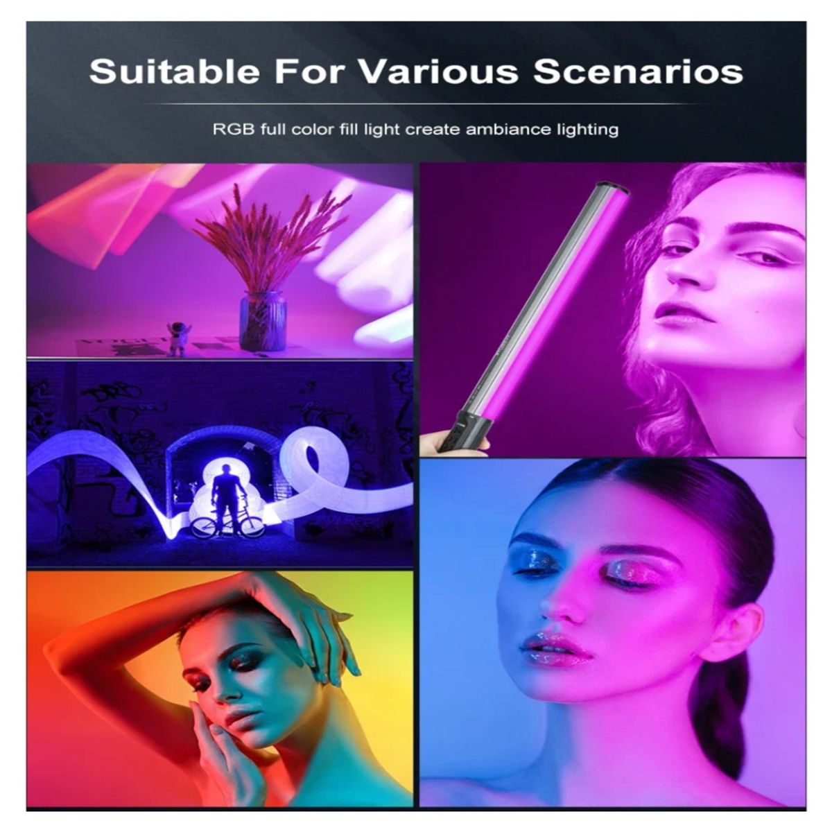 GENERICO - BARRA LED W150 RGB TUBO DE LUZ PARA FOTOGRAFIA