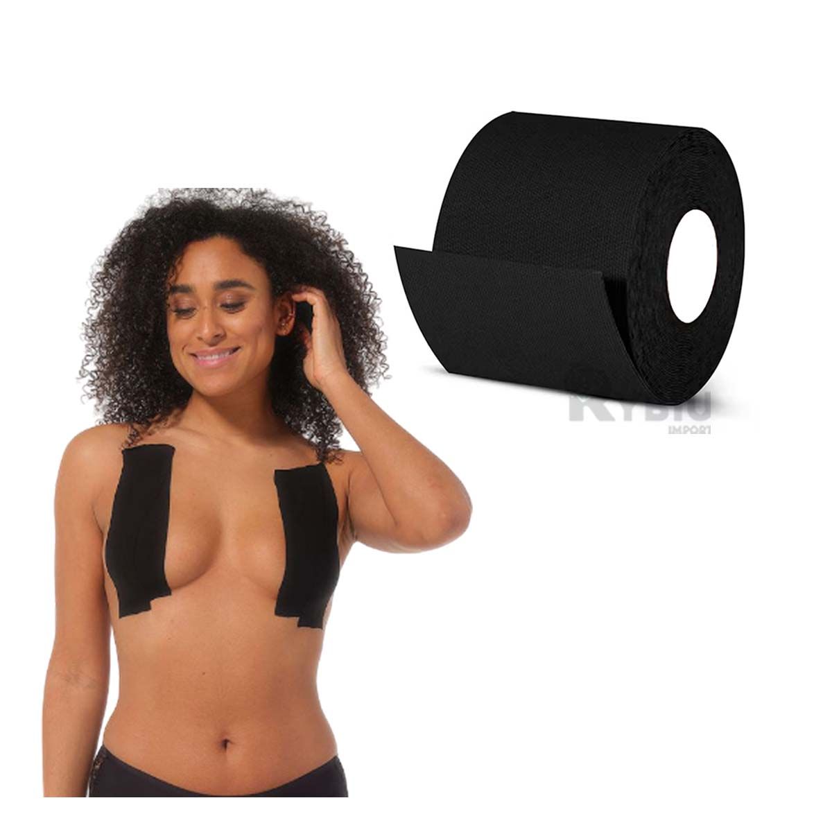RYBIU IMPORT - Cinta Discreta para Levantar Senos Negro Y+Regalo Stickers