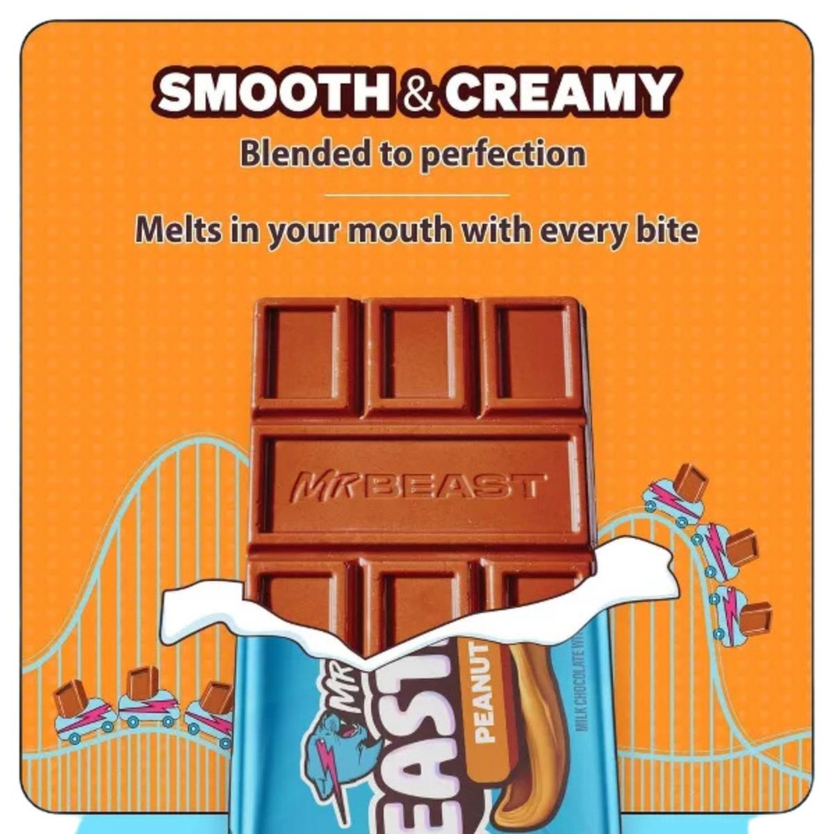 GENERICO - Chocolate de Leche con Mani Feastables Mr Beast 5 und x 35 g