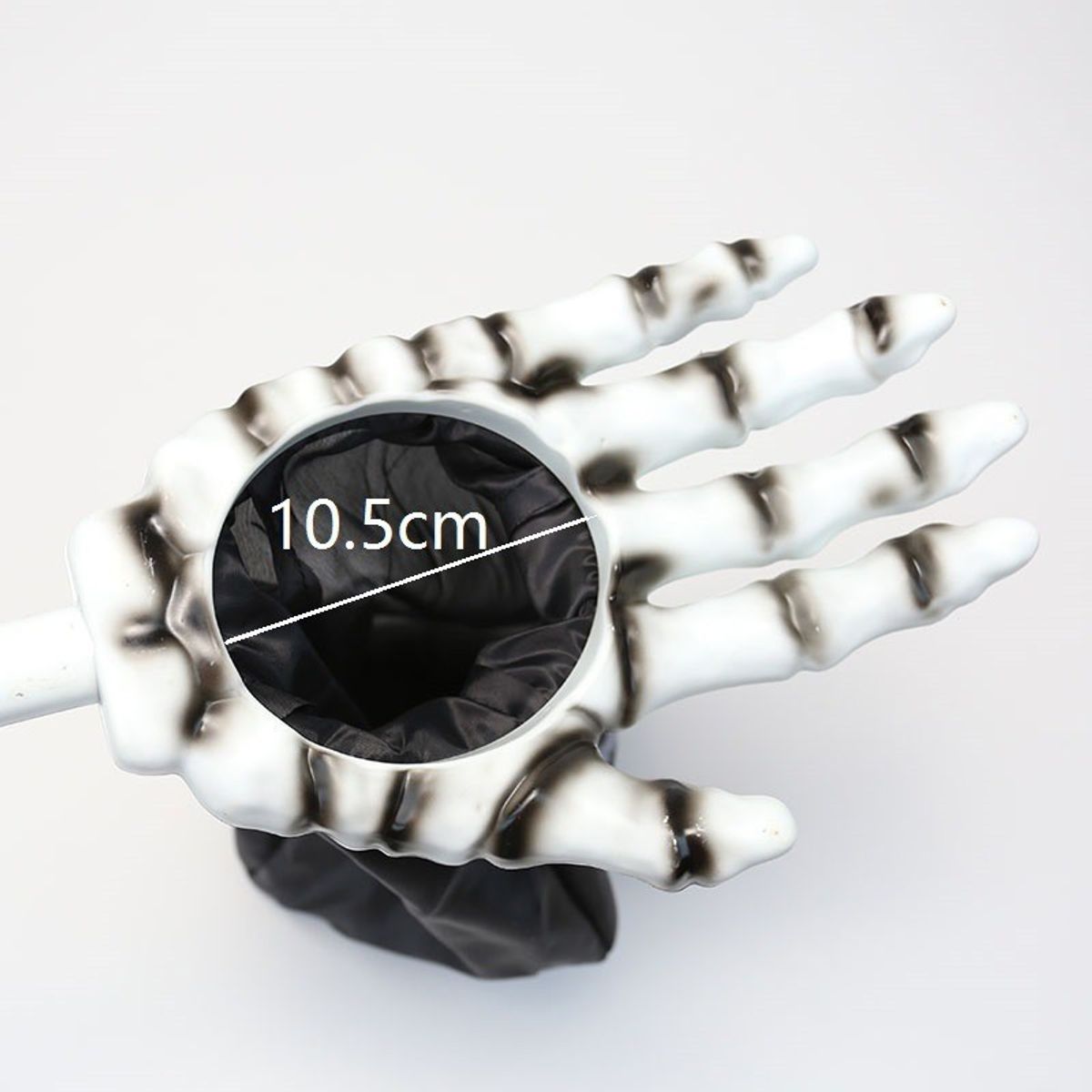 KAST PE - Mano Recolectora Calavera Negro de Dulces Halloween + Vela