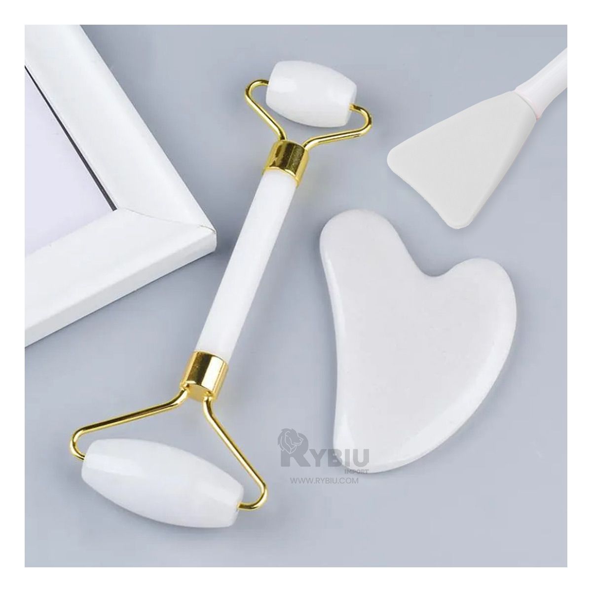 RYBIU IMPORT - Set para Limpieza de Rostro en Blanco Y+Papel de Regalo_123