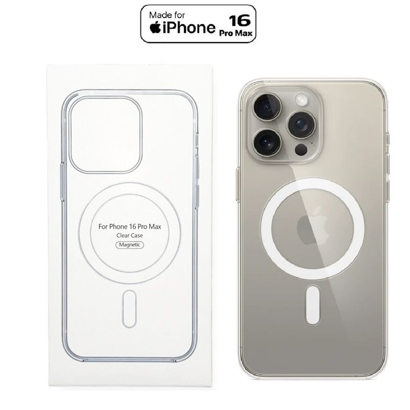 GENERICO - Case Protector Clear Magsafe para Iphone 16 Pro Max - Transparente