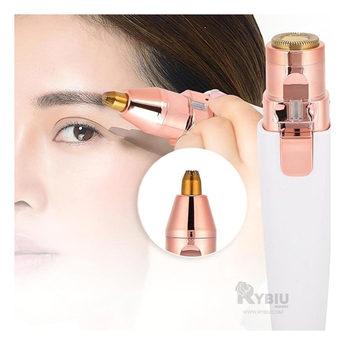 RYBIU IMPORT - Depilador de Cejas Recargable Comodo en Color Blanco_123