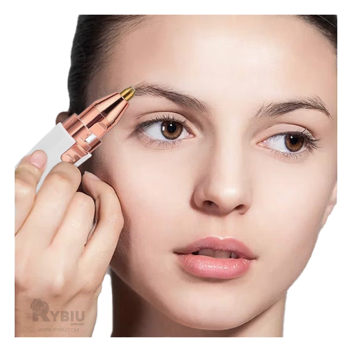 RYBIU IMPORT - Depilador Portatil para Cejas en Blanco Y+Papel de Regalo_123