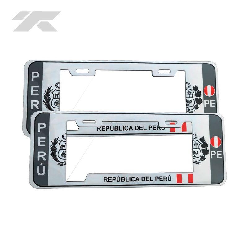 GENERICO - Porta Placa Modelo Europeo Escudo Blanco