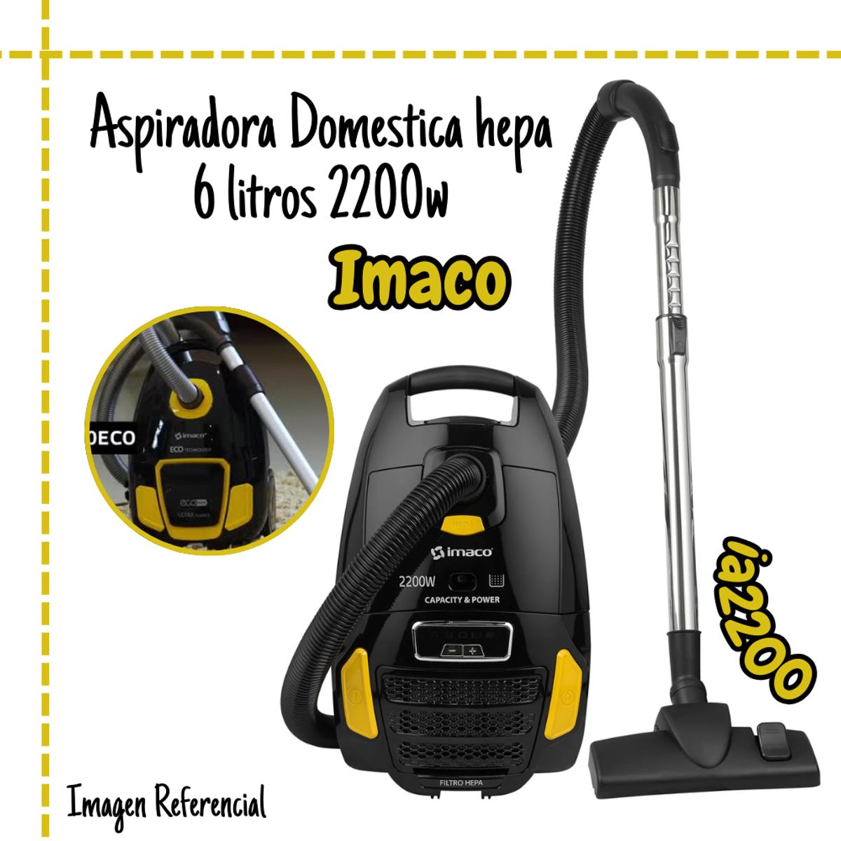 IMACO - Aspiradora Domestica   Imaco 2200W - IA2200