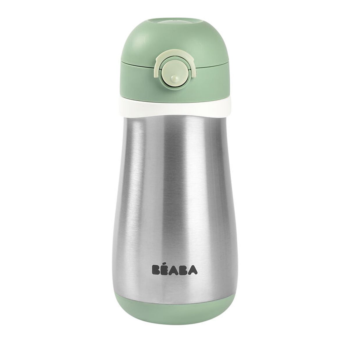 BEABA - Botella de Acero Inoxidable 350 ml Sage Green - Beaba
