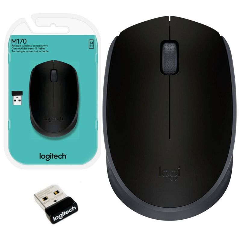 LOGITECH - MOUSE LOGITECH M170 910-004940 WIRELESS BLACK