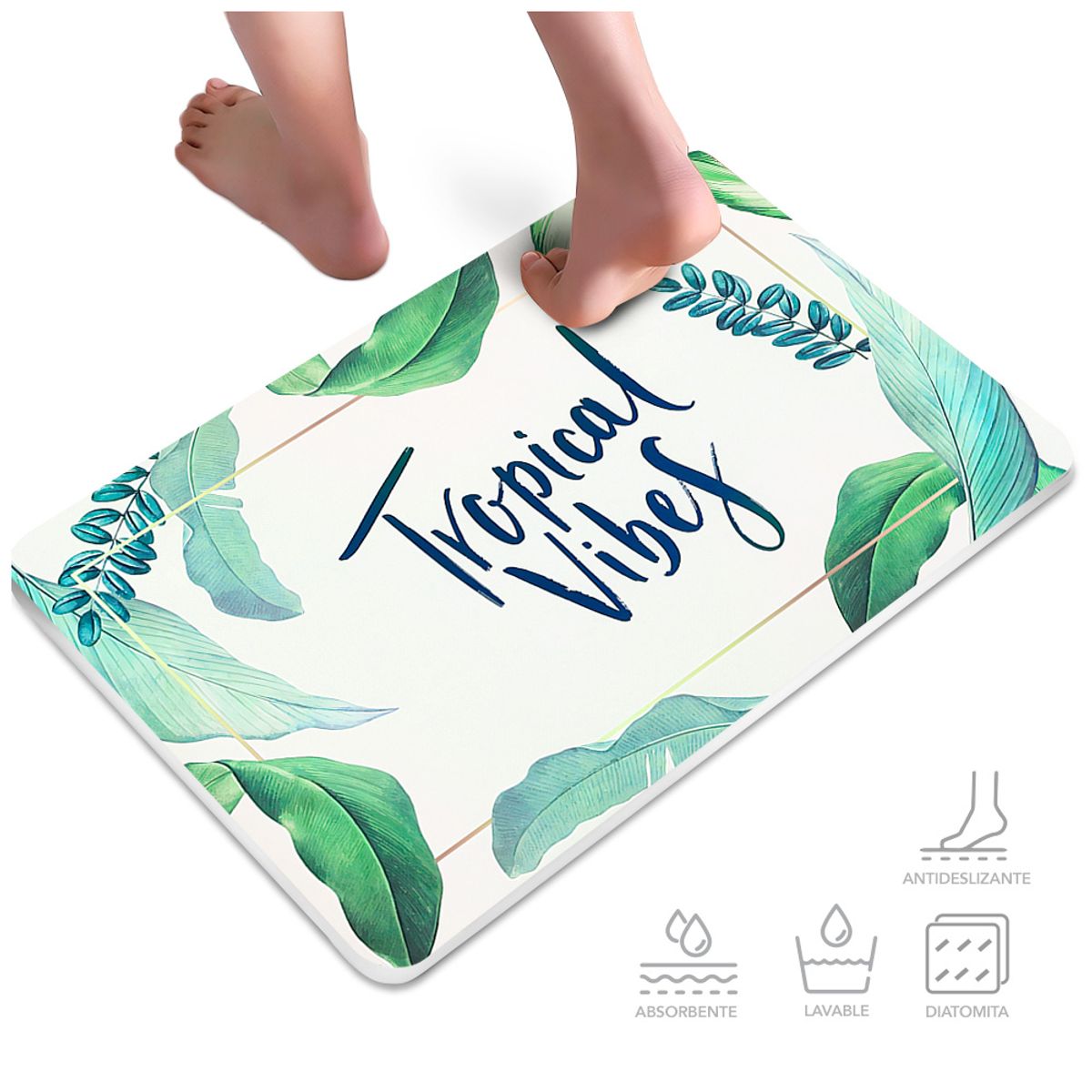 KELLER - Alfombra de Piso Absorbente Secado Rápido Antideslizante RC