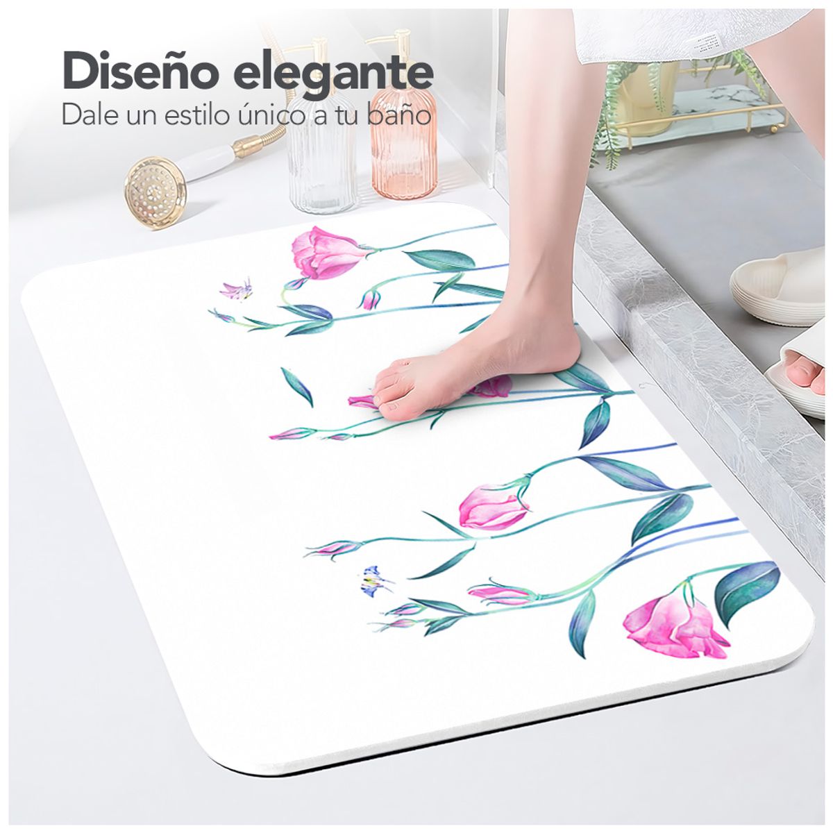 KELLER - Alfombra de Piso Absorbente Secado Rápido Antideslizante RC