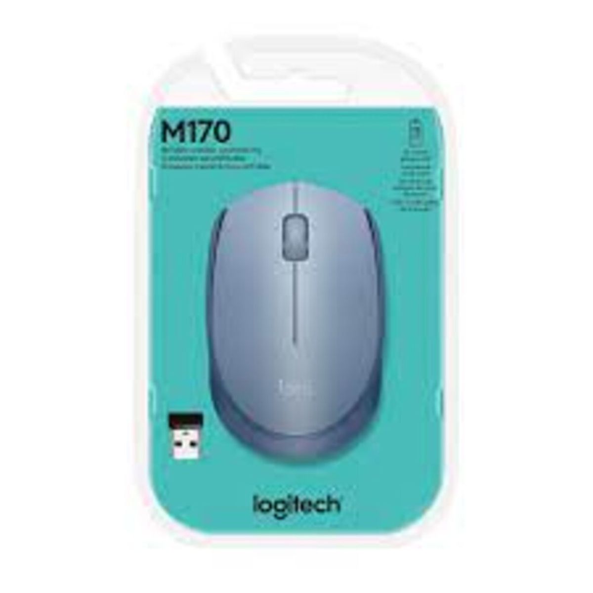 LOGITECH - MOUSE LOGITECH M170 910-006863 WIRELESS BLUE - GRAY