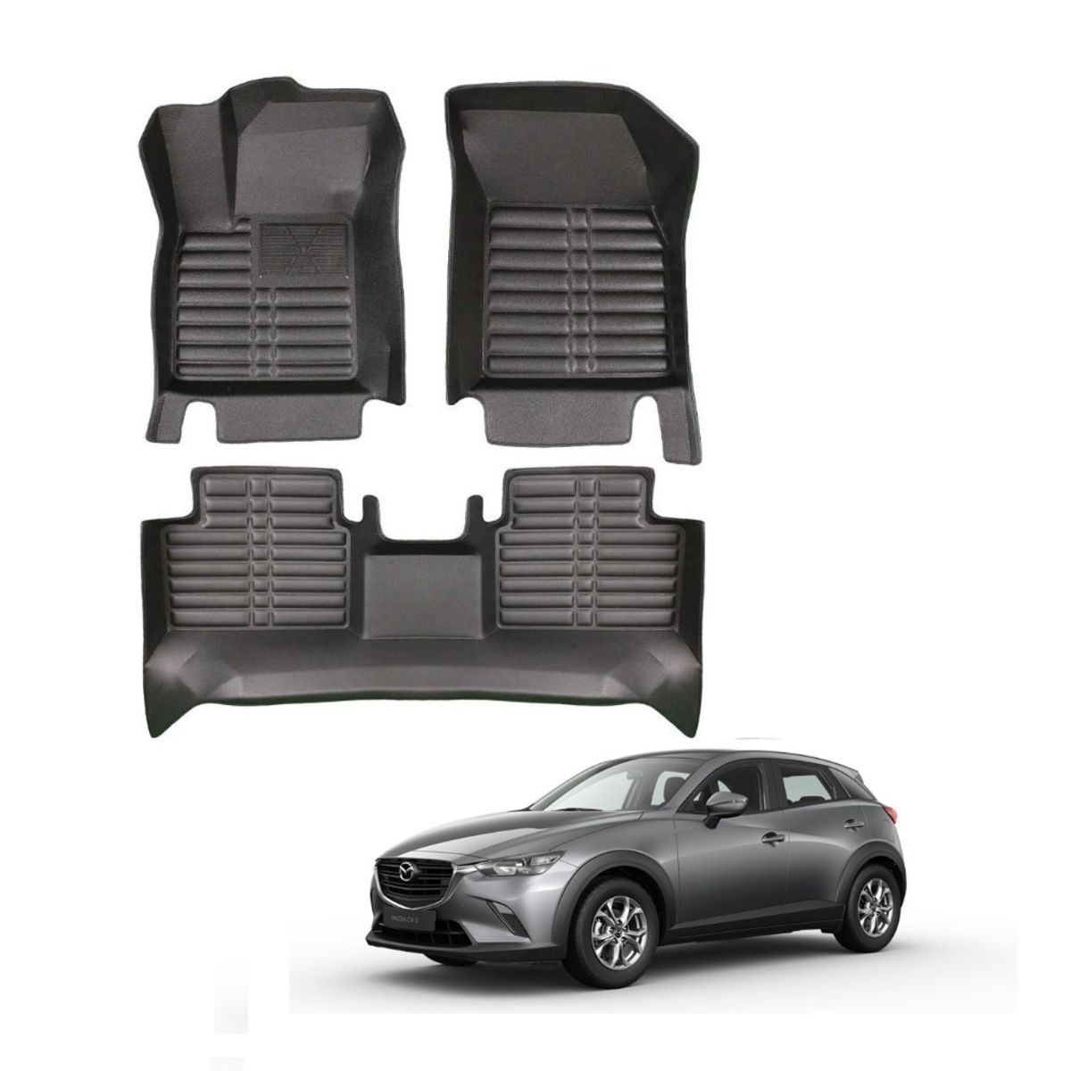 GENERICO - PISO ALFOMBRA   MAZDA CX-3 2016-2024 TERMOFORMADAS