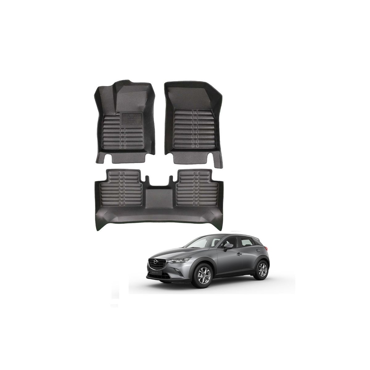 GENERICO - PISO ALFOMBRA   MAZDA CX-3 2016-2024 TERMOFORMADAS