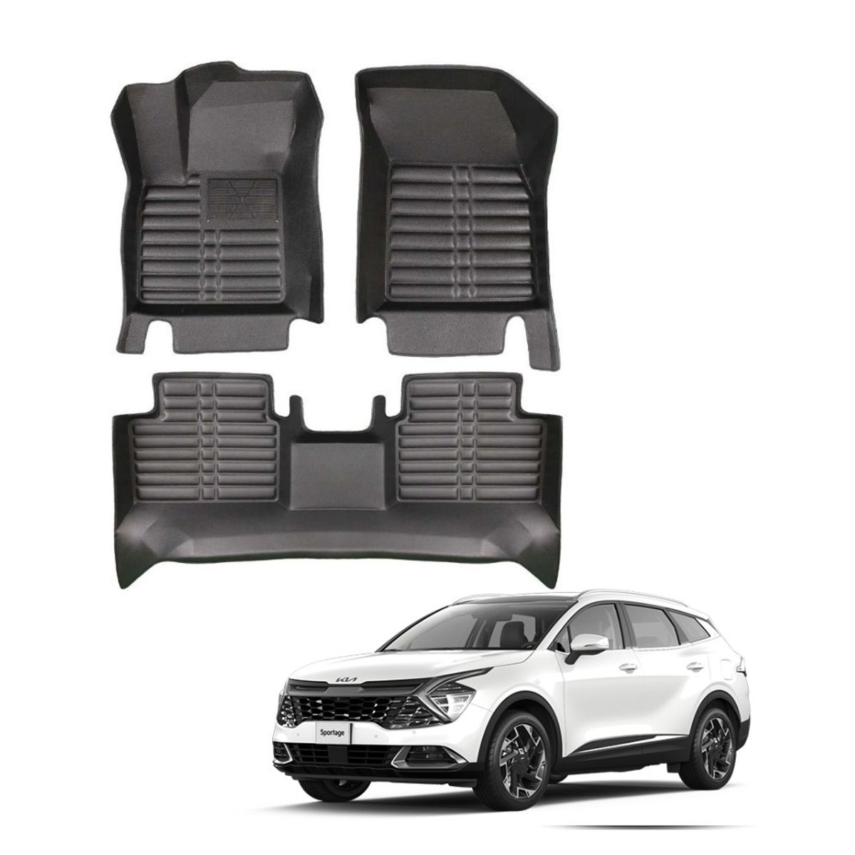 GENERICO - PISO ALFOMBRA KIA SPORTAGE 2016-2021 TERMOFORMADAS