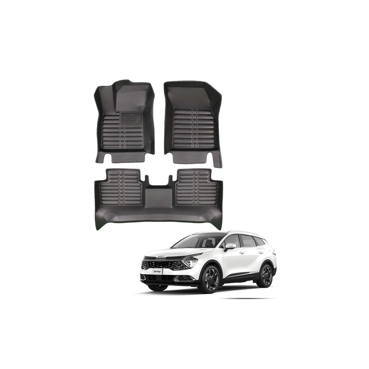 GENERICO - PISO ALFOMBRA KIA SPORTAGE 2016-2021 TERMOFORMADAS
