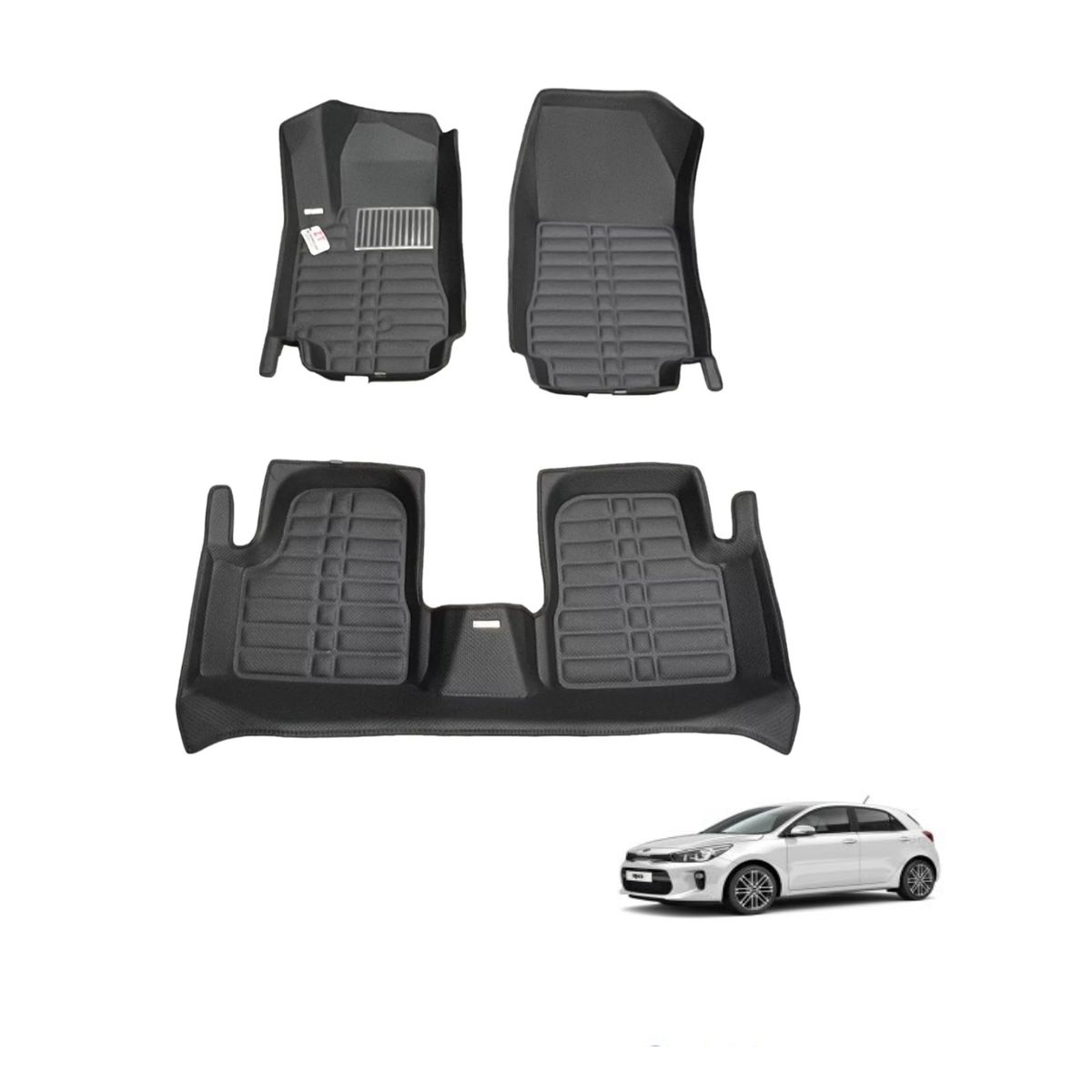 GENERICO - PISO ALFOMBRA KIA RIO 2018-2021 TERMOFORMADAS