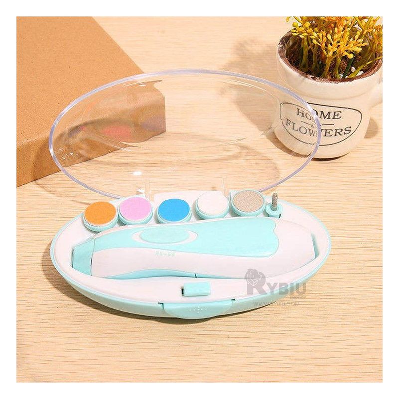 RYBIU IMPORT - Limador Ideal para Uñas de Bebes Celeste Y+Regalo Stickers