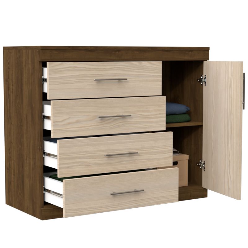 MUEBLES MACRUMO - Cómoda 4 Cajones Brixtón