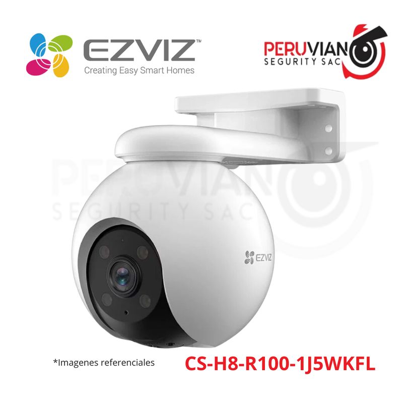 EZVIZ - Cámara Wi-Fi con Paneo e Inclinación 3K CS-H8-R100-1J5WKFL