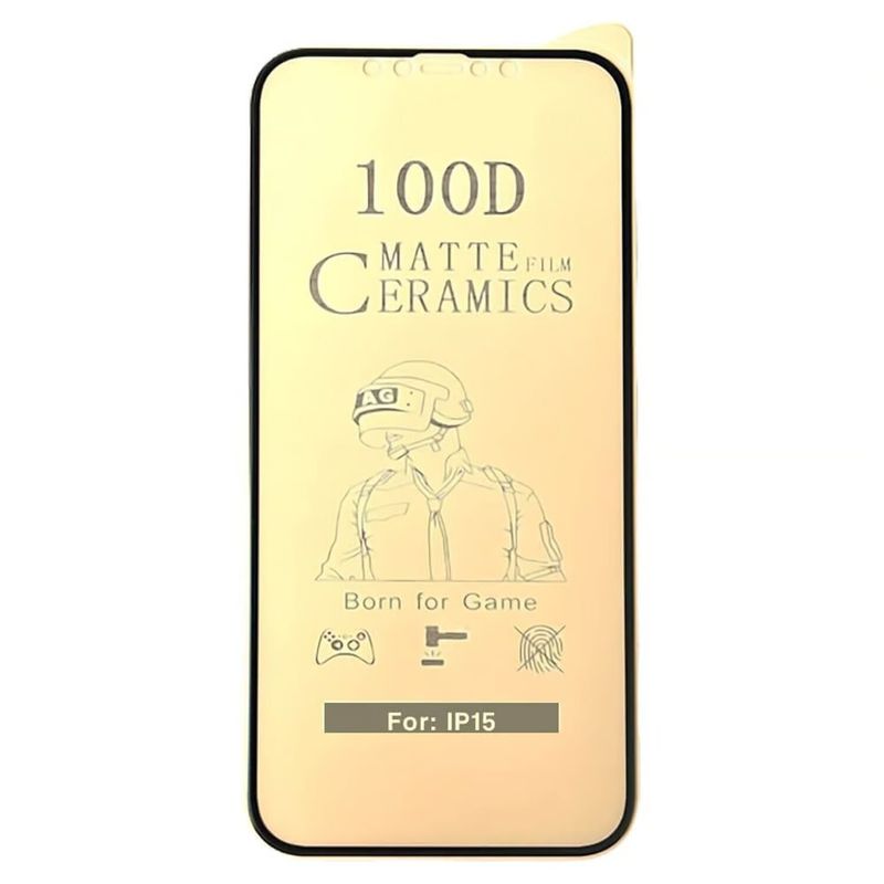 GENERICO - Mica de Ceramica Mate Para iPhone 15