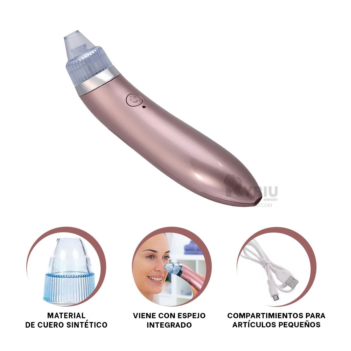 RYBIU IMPORT - Absorbedor de Espinillas Rosado Y+Regalo Ligas para Peinar