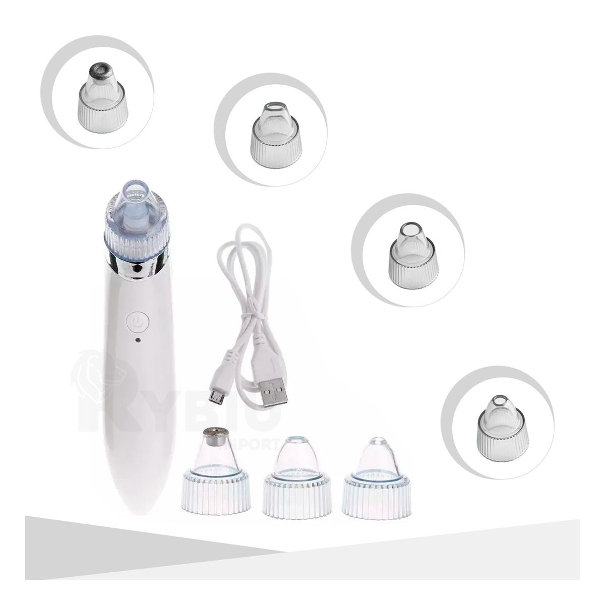RYBIU IMPORT - Aspirador para Espinillas Eficaz Blanco Y+Regalo Stickers