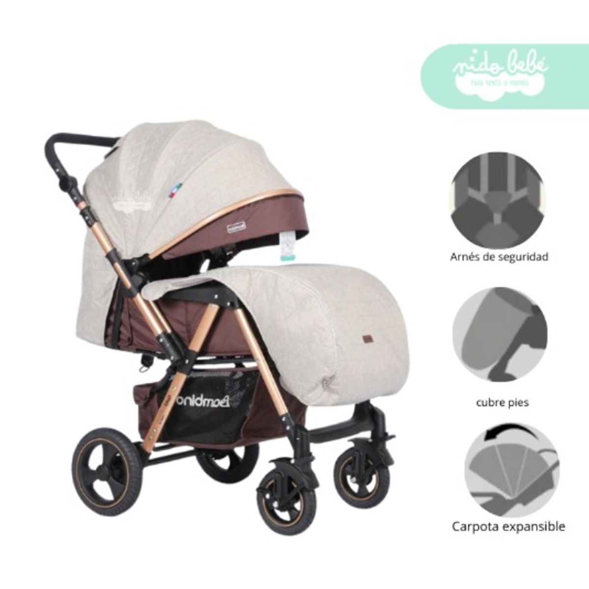 GENERICO - Coche Cuna Passo Bambino Deluxe Ligth