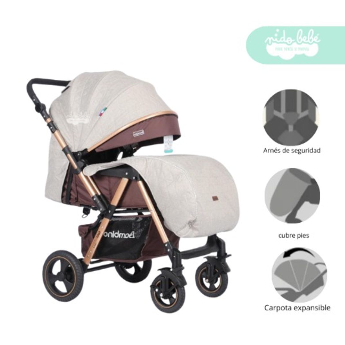 GENERICO - Coche Cuna Passo Bambino Deluxe Ligth