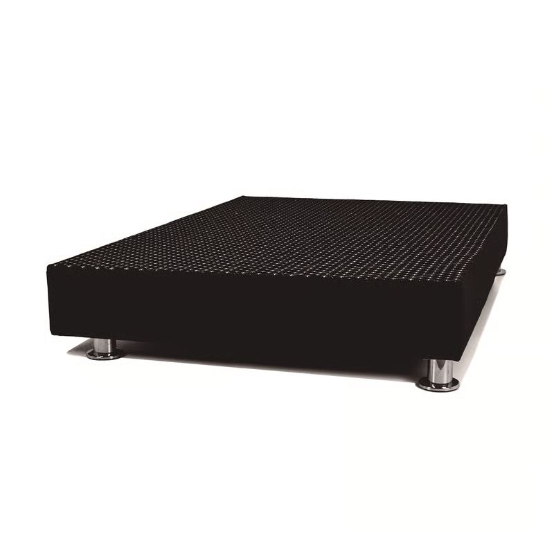 MUEBLES MACRUMO - Box Tarima Premiun reforzado y acolchado 1.5 Plz - Negro - Patas Instaladas