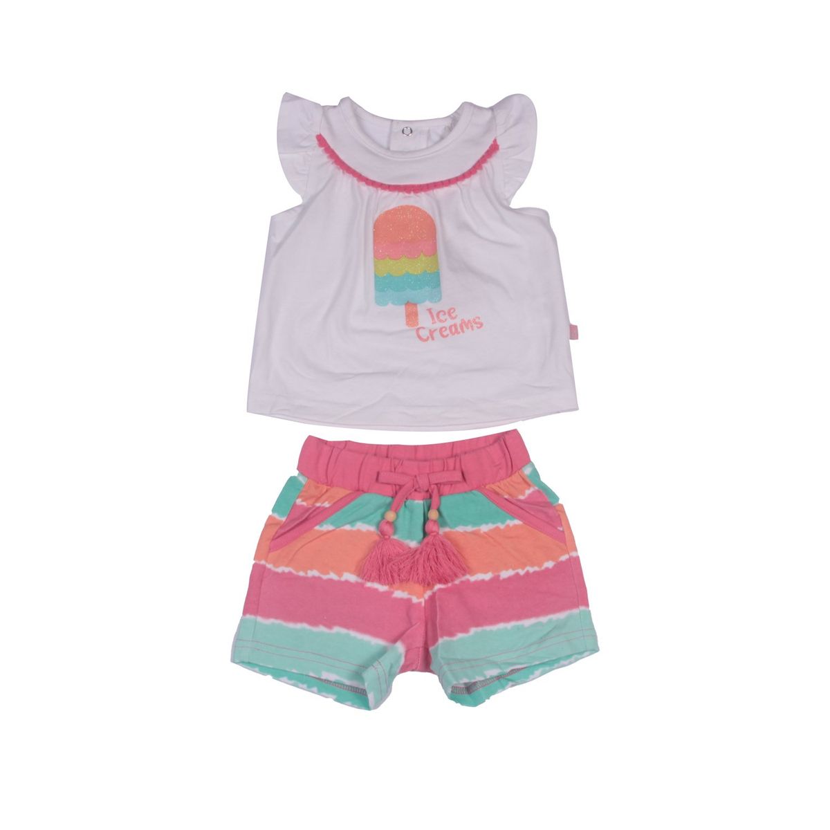 PILLIN - Conjunto Jersey Elastano Bebé Niña PVW667 PILLIN
