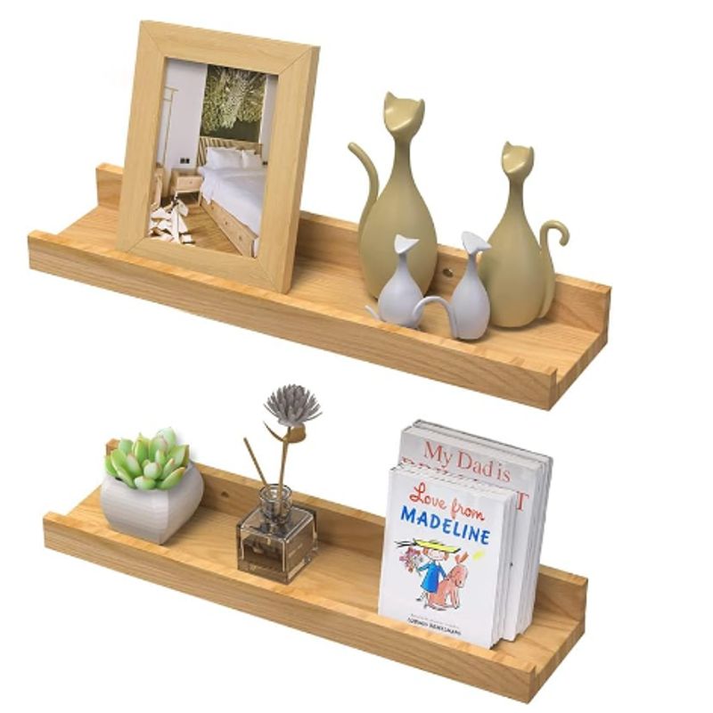 GENERICO - Repisa Flotante Con Borde De Melamina Minimalista 60 CM