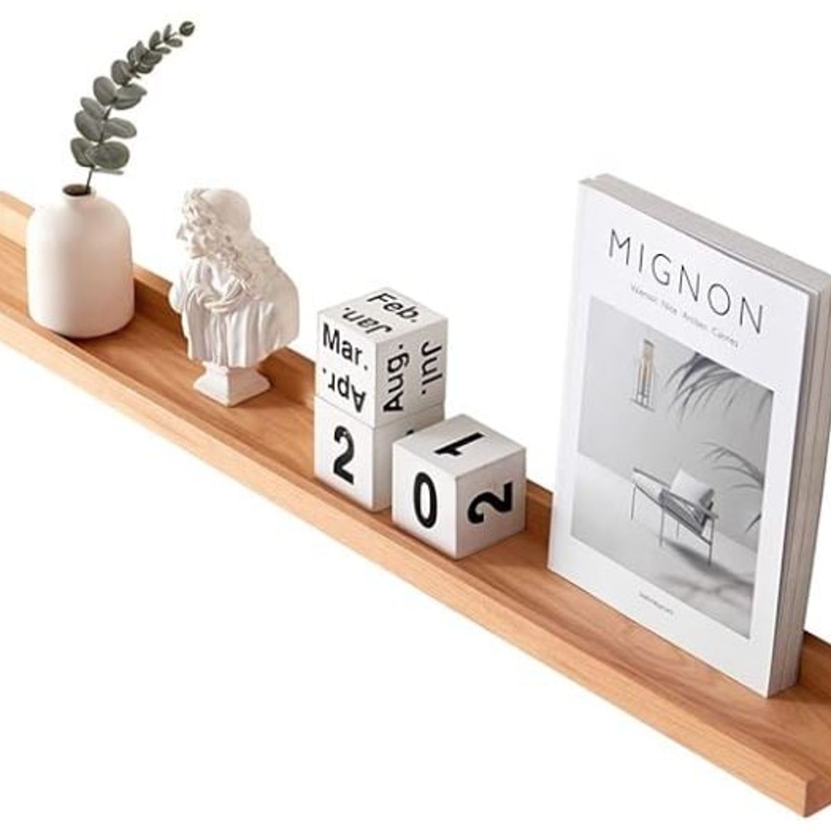 GENERICO - Repisa Flotante Con Borde De Melamina Minimalista 90 CM