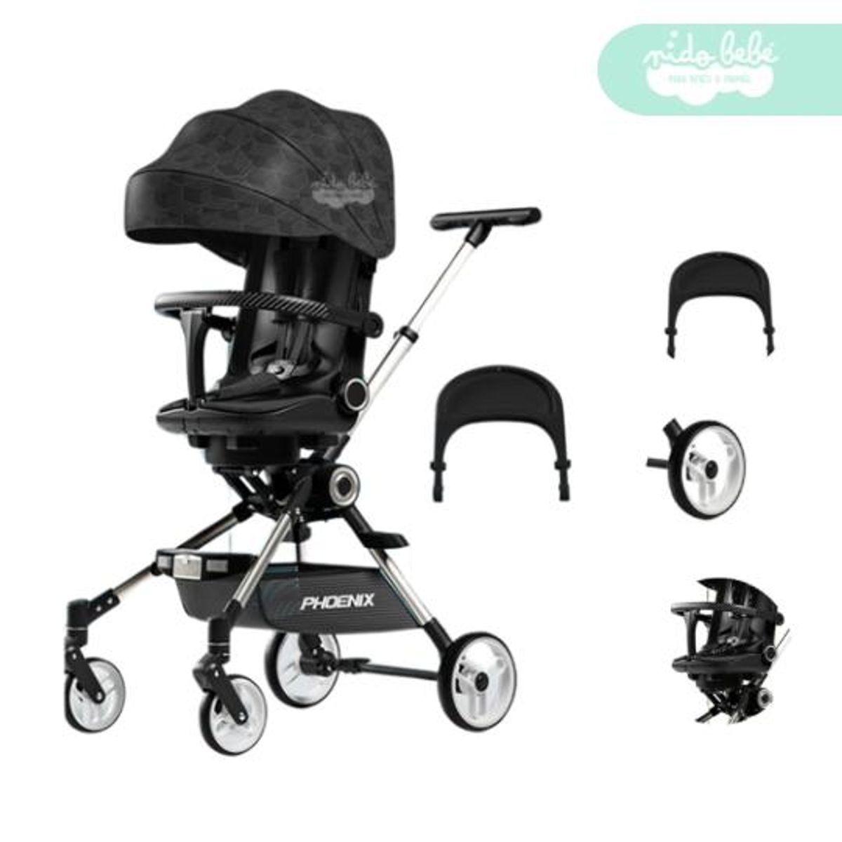 GENERICO - Carriola de bebe modelo Deluxe Runner Total Black
