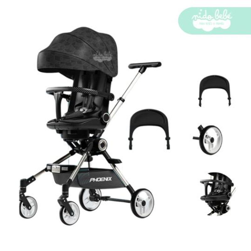 GENERICO - Carriola de bebe modelo Deluxe Runner Total Black
