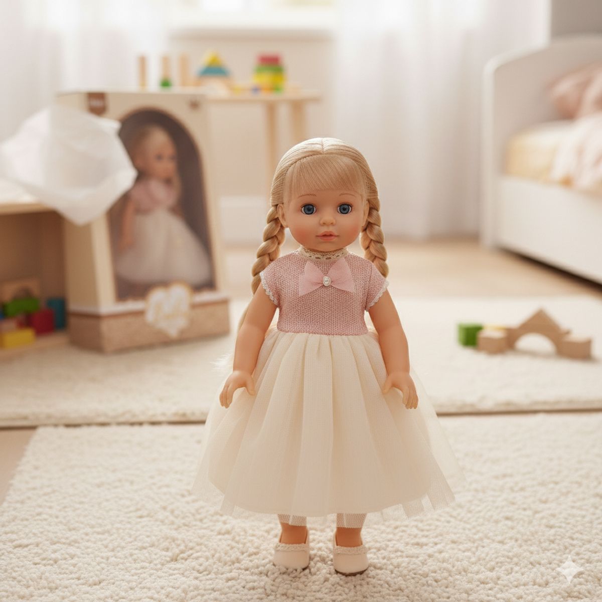 GENERICO - Muñeca Baby Lovely Trenzas Rubia