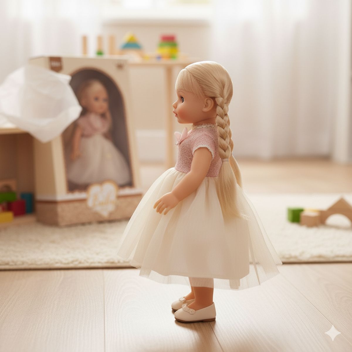 GENERICO - Muñeca Baby Lovely Trenzas Rubia