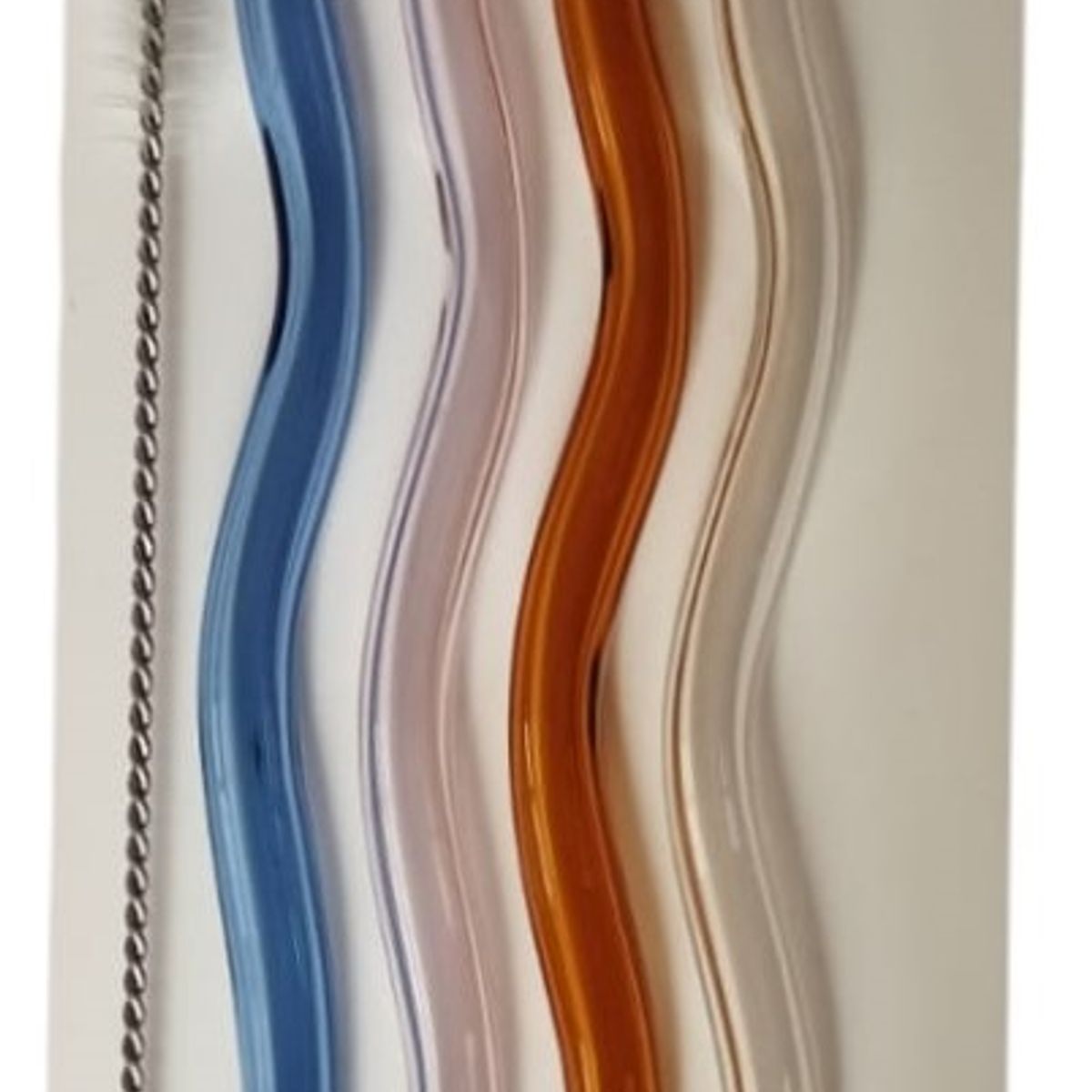 GENERICO - Set x 4 Sorbetes Curvos de Vidrio + 1 Cepillo Limpiador