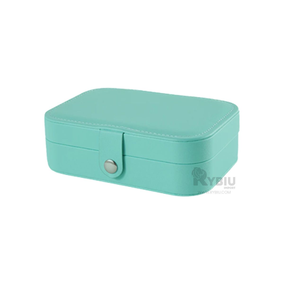 RYBIU IMPORT - Contenedor de Joyeria Verde Agua Y+Regalo Ligas para Peinar