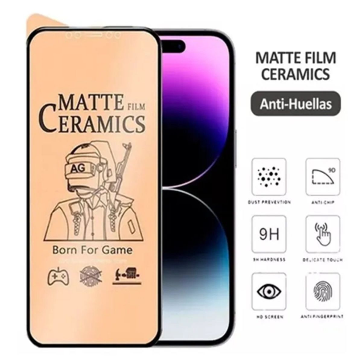 GENERICO - Mica de Ceramica Mate Para iPhone 16 Pro