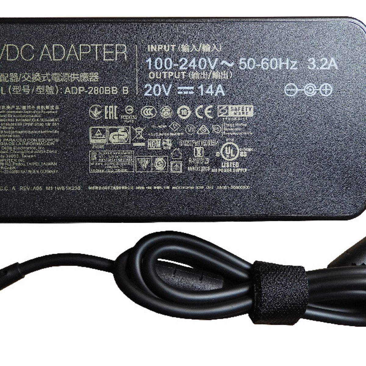 GENERICO - CARGADOR PARA ASUS 20V 140A 280W 6037 PUNTA AGUJA - PEQ