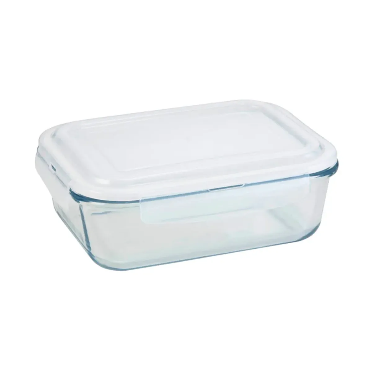 GENERICO - Táper De Vidrio Hermético Con Tapa Rectangular Transparente