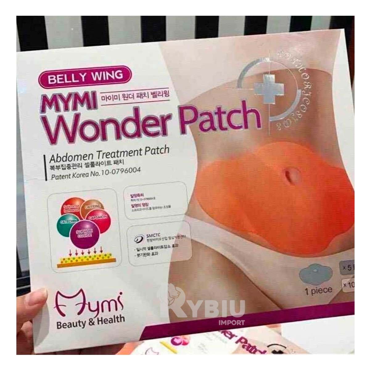 RYBIU IMPORT - Parches para el Abdomen de Color Beige Y+Regalo Stickers