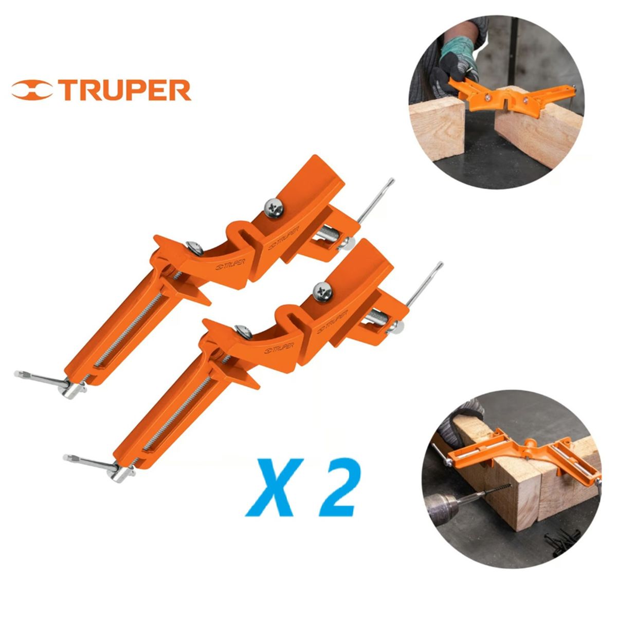 TRUPER - Prensa Esquinera Carpintero Pack 2 unidades TRUPER 17690