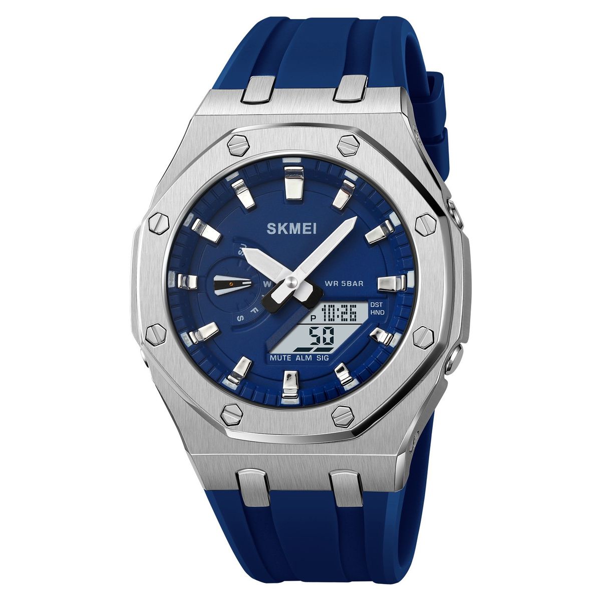 SKMEI - Reloj Skmei 2243 AZUL Correa Silicona Hora Mundial_.