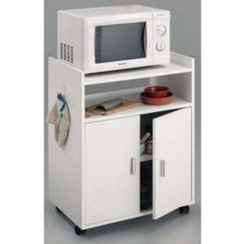 GENERICO - Mueble Auxiliar de Cocina para Microondas Danés color Blanco R&R MUEBLES