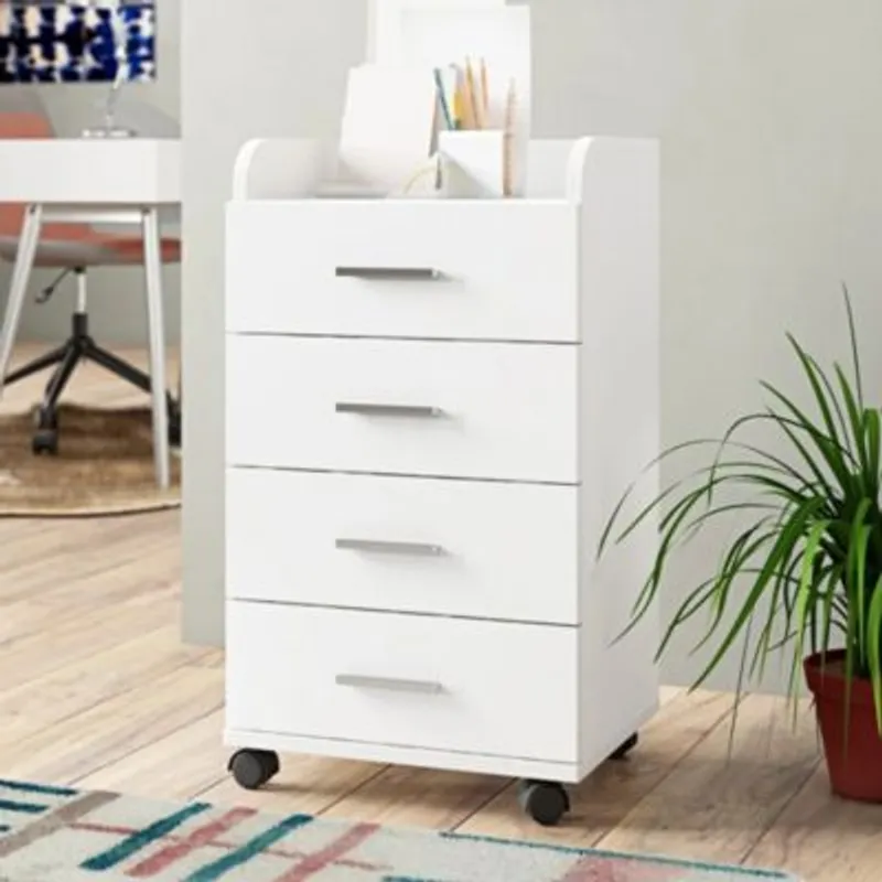 GENERICO - Mueble Auxiliar de Escritorio Saeko 4 Cajónes R&R MUEBLES
