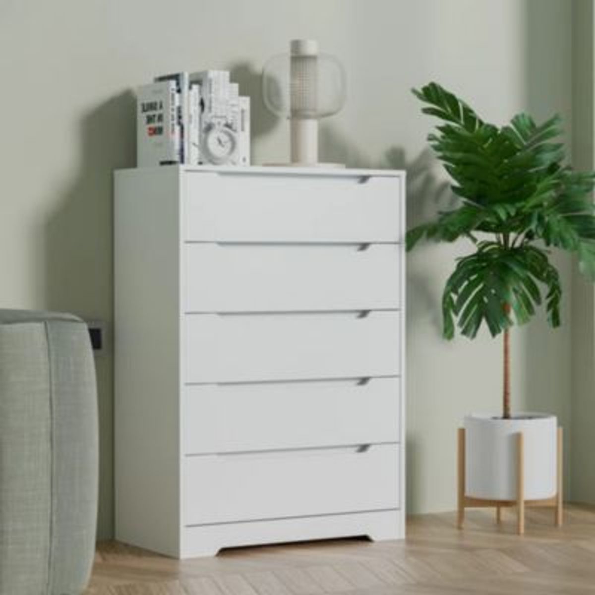GENERICO - Comoda Moderna Parn Blanco R&R MUEBLES
