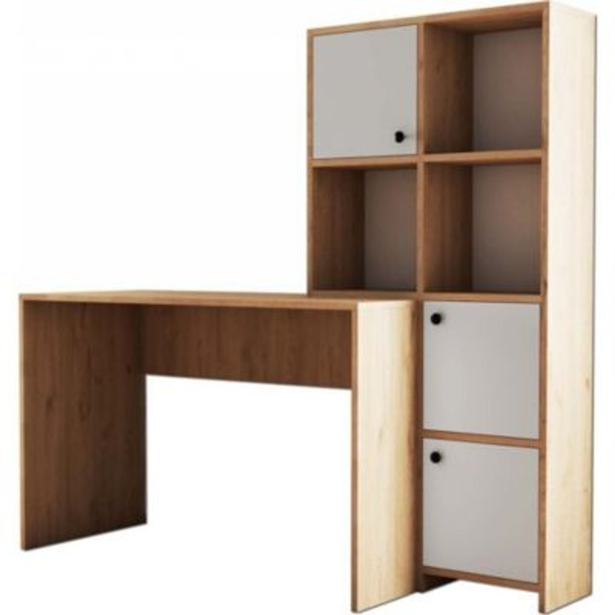 GENERICO - Escritorio Moderno Amit con Estantes R&R MUEBLES